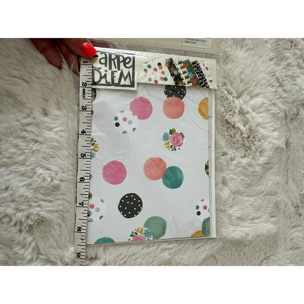 Carpe Diem Double-Sided Personal Planner Inserts For A-5 Tabbed Set/ 6 New Boho